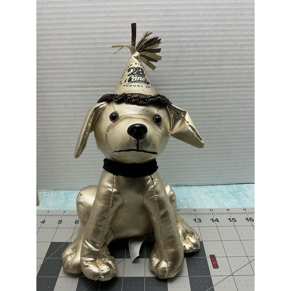Raising Canes‎ Plush Dog Gold Limited Edition 28th Golden Birthday With Tag - Picture 3 of 8